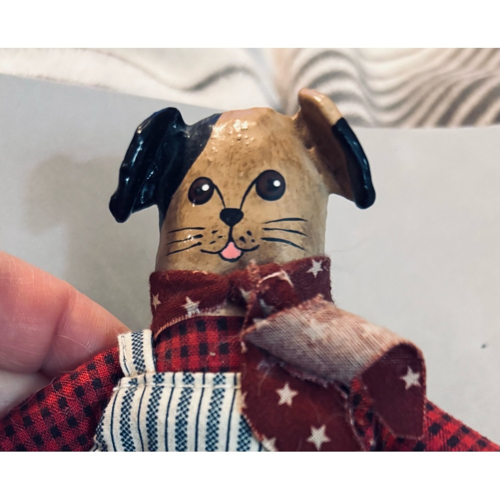 Vintage Handmade Dog Pocket Doll